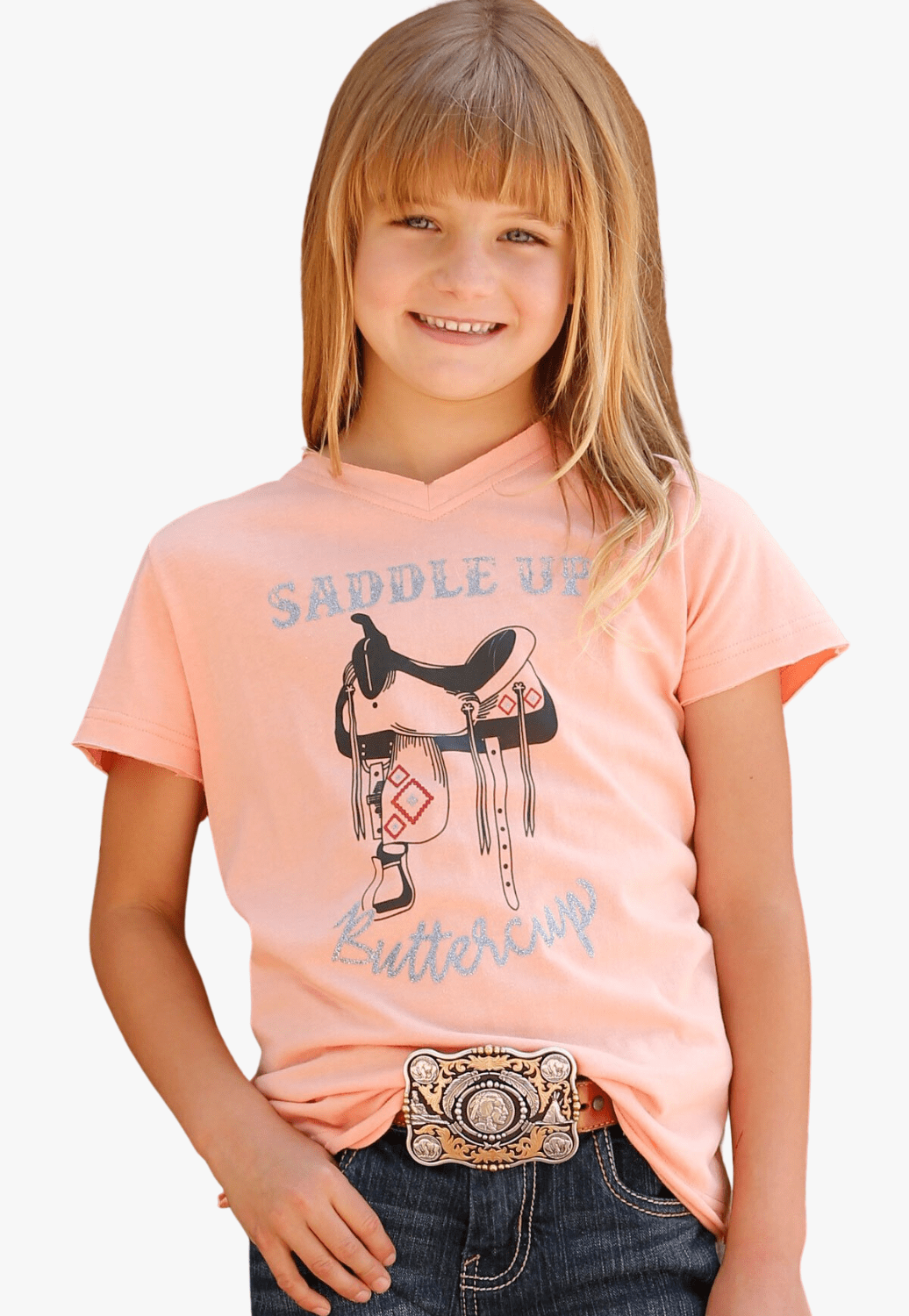 Cruel Girl CLOTHING-Girls T-Shirts Cruel Girl Girls Saddle Up Buttercup T-Shirt