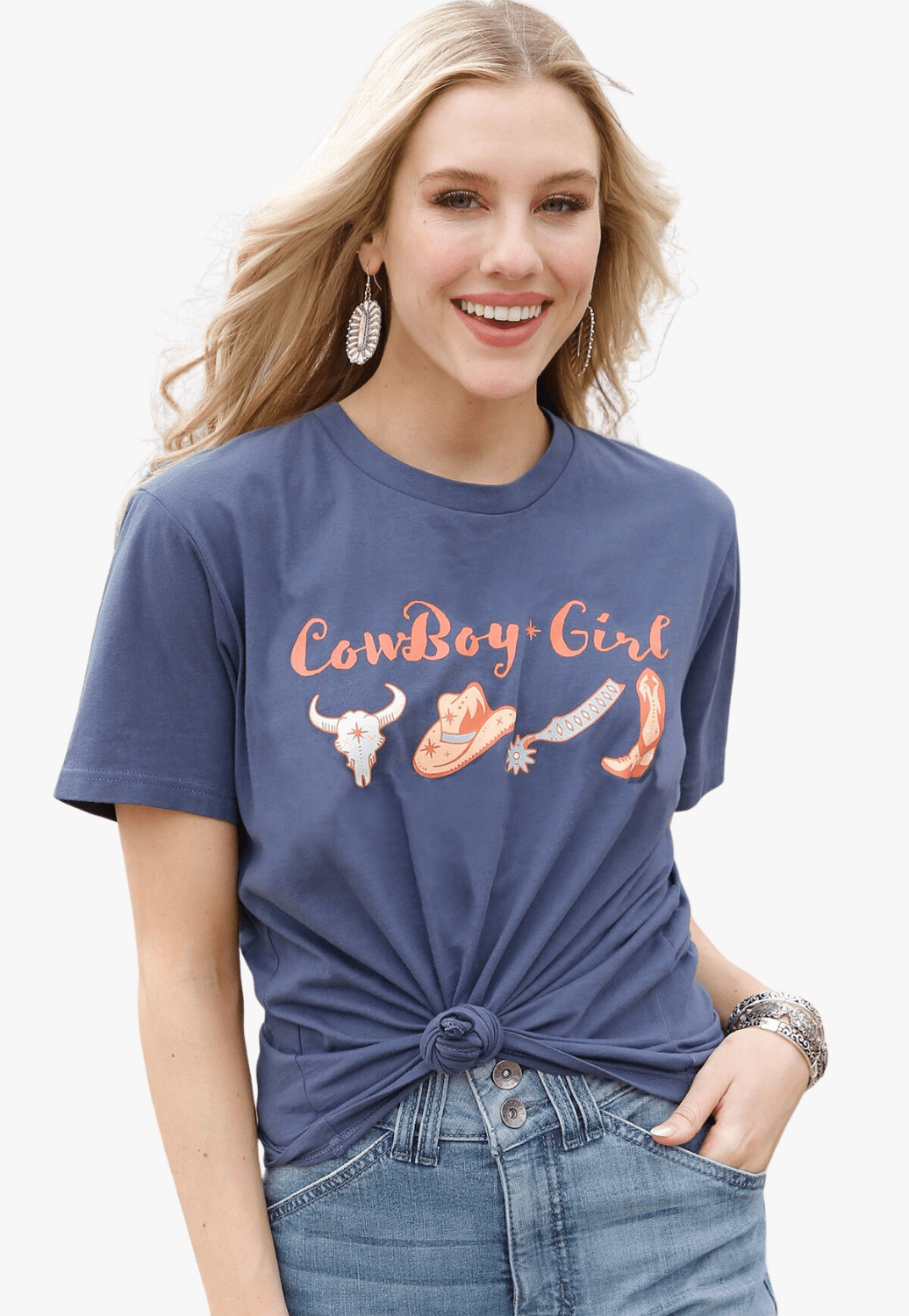 Cruel Girl CLOTHING-WomensT-Shirts Cruel Girl Womens Cowboy Girl T-Shirt