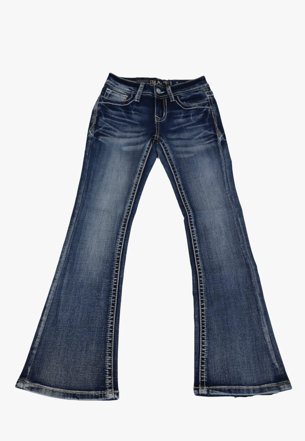 Grace In LA CLOTHING-Girls Jeans Grace In LA Girls Embroidered Pocket Jean