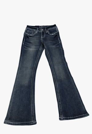 Grace In LA CLOTHING-Girls Jeans Grace In LA Girls Embroidered Pocket Jean