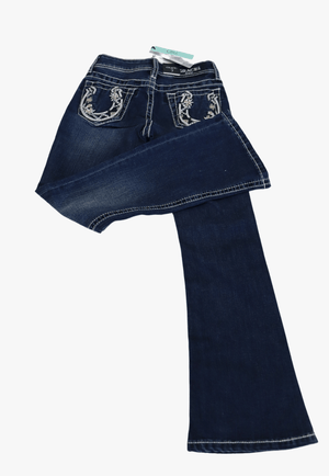 Grace In LA CLOTHING-Girls Jeans Grace In LA Girls Horse Shoe Bootcut Jean