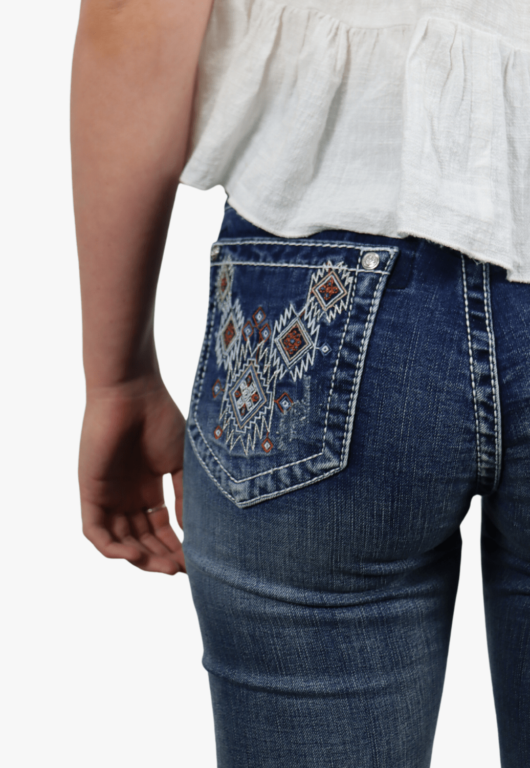 Grace In LA CLOTHING-Womens Jeans Grace In LA Womens Aztec Pocket Jean