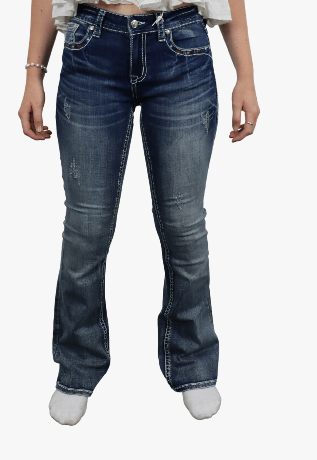 Grace In LA CLOTHING-Womens Jeans Grace In LA Womens Aztec Pocket Jean