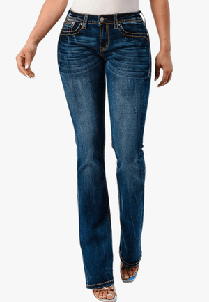 Grace In LA CLOTHING-Womens Jeans Grace In LA Womens Boot Cut Jean
