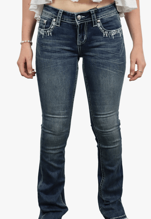 Grace In LA CLOTHING-Womens Jeans Grace In LA Womens Plus Size Aztec Jean
