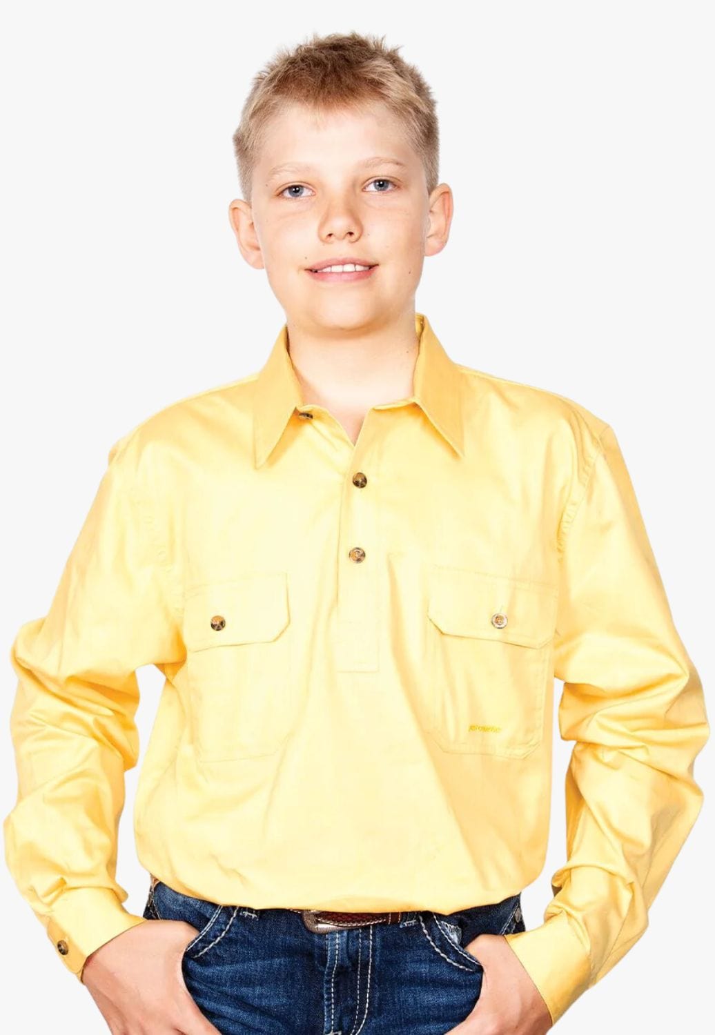 Just Country CLOTHING-Boys Long Sleeve Shirts Just Country Boys Lachlan Work Shirt JC30303
