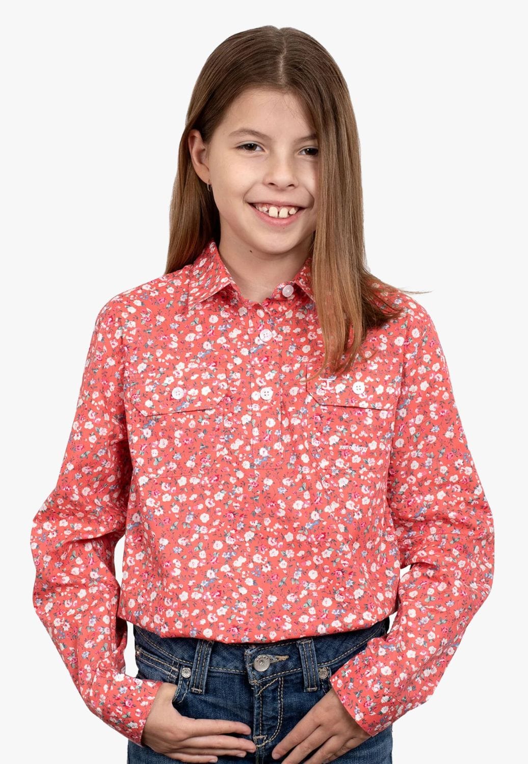 Just Country CLOTHING-Girls Long Sleeve Shirts Just Country Girls Harper Long Sleeve Shirt