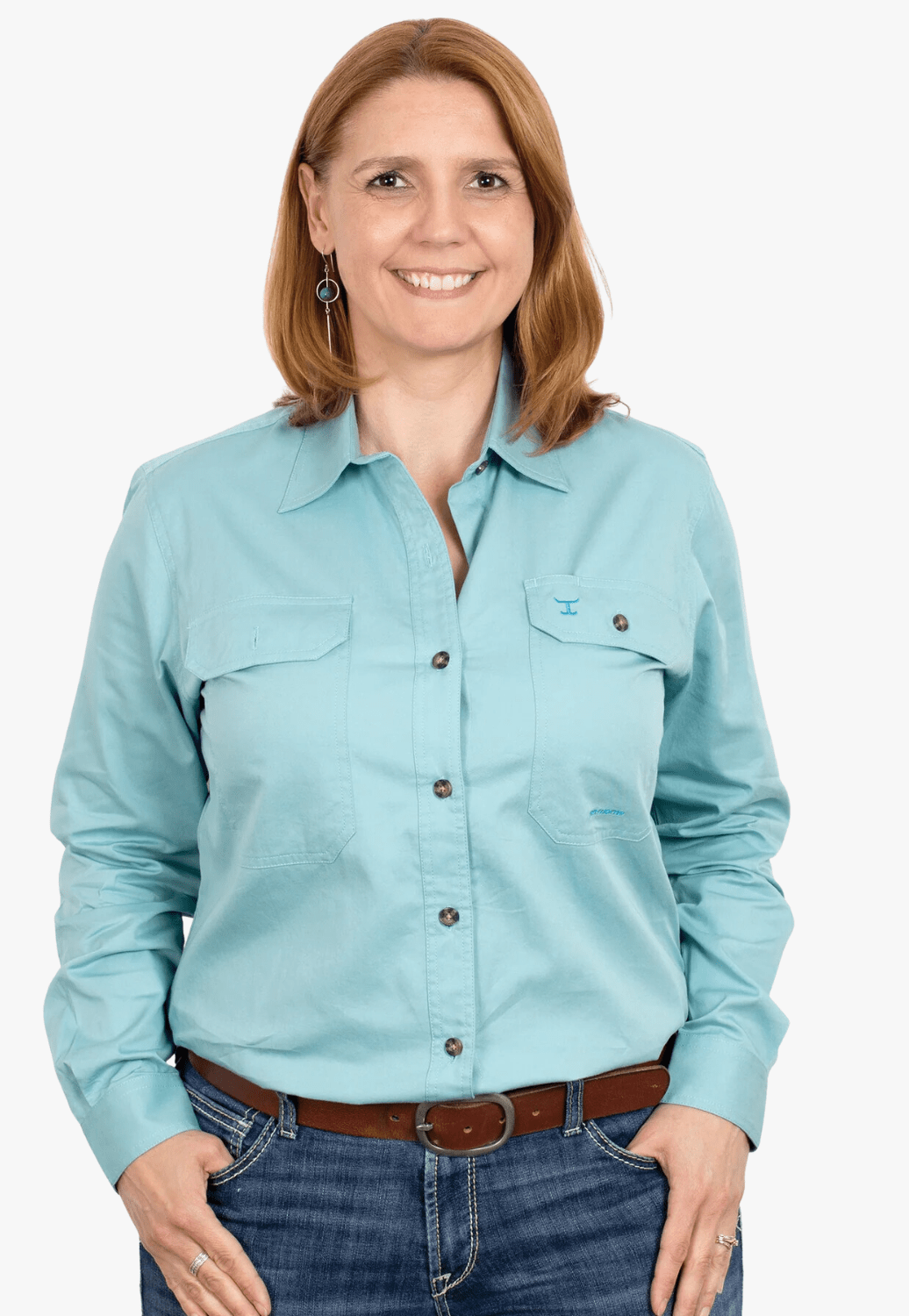 Just Country CLOTHING-Womens Long Sleeve Shirts Just Country Womens Brooke Work Shirt JC50505