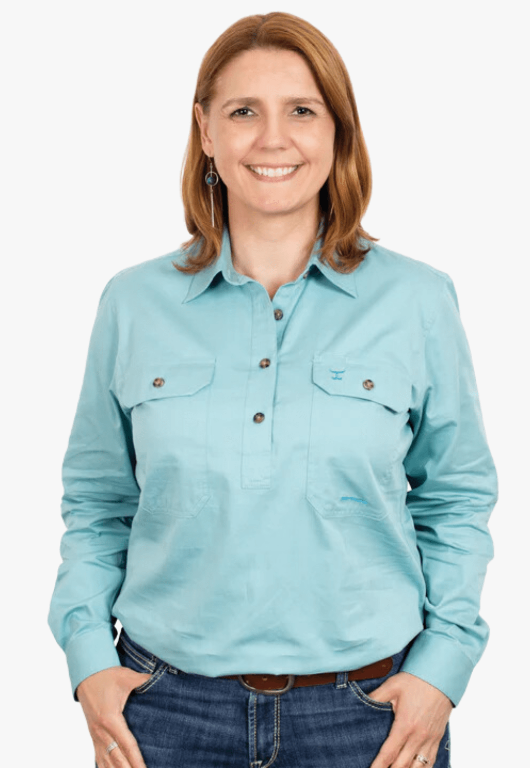 Just Country CLOTHING-Womens Long Sleeve Shirts Just Country Womens Jahna Work Shirt JC50505