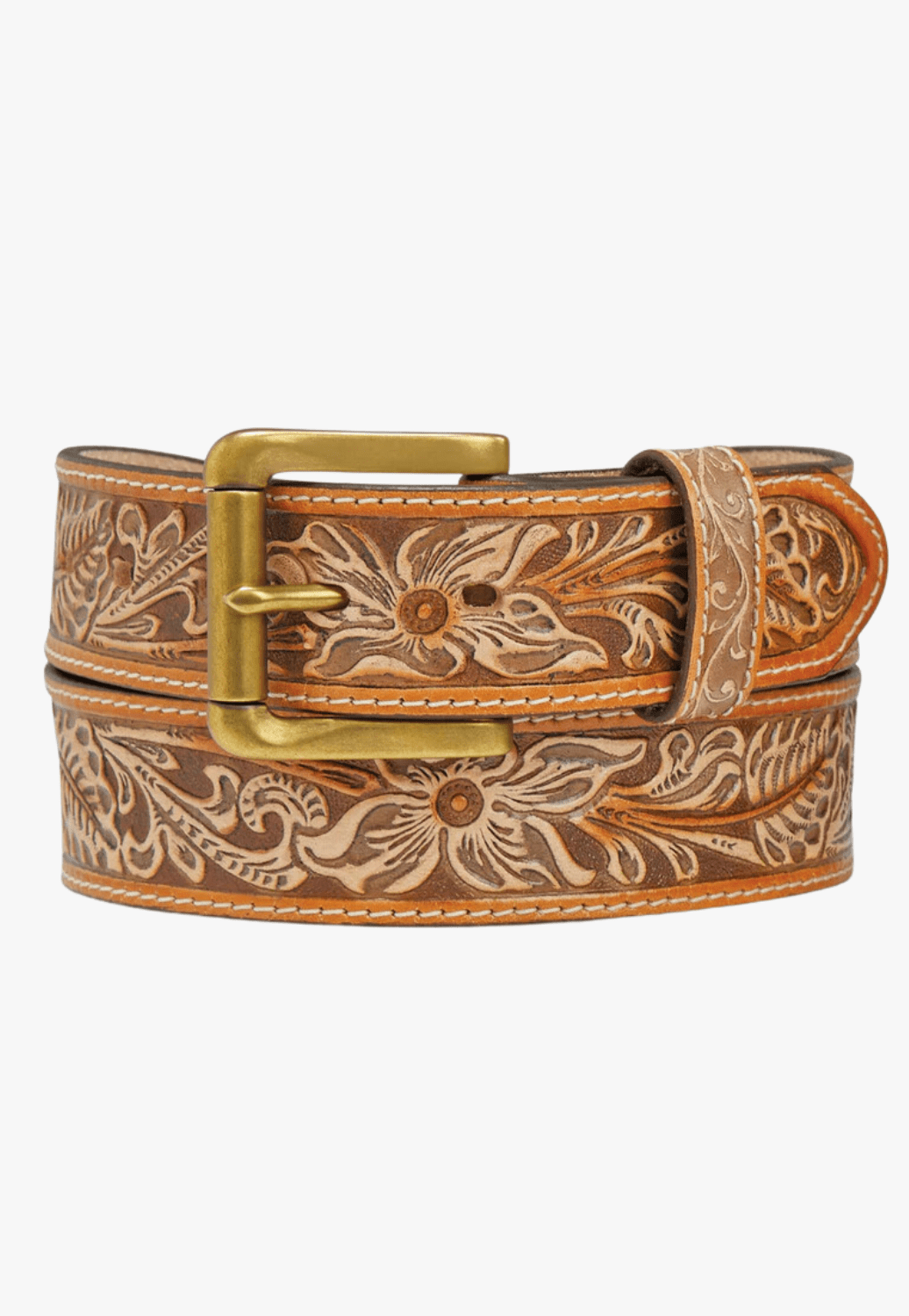 Justin CLOTHING-Mens Belts & Braces Justin Mens Natural Floral Belt