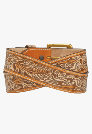 Justin CLOTHING-Mens Belts & Braces Justin Mens Natural Floral Belt
