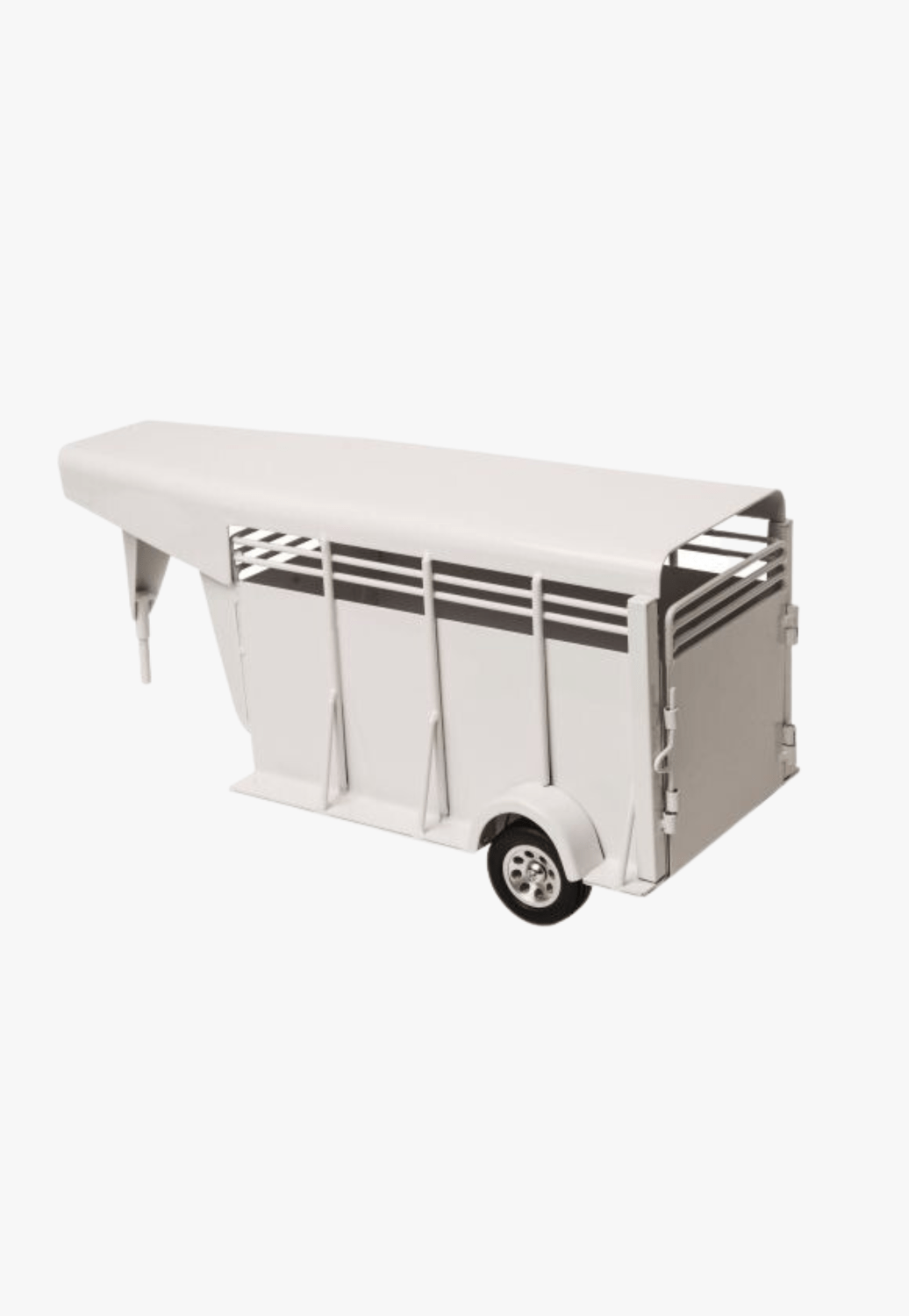 Little Buster Toys TOYS White Little Buster Toys Gooseneck Stock Trailer