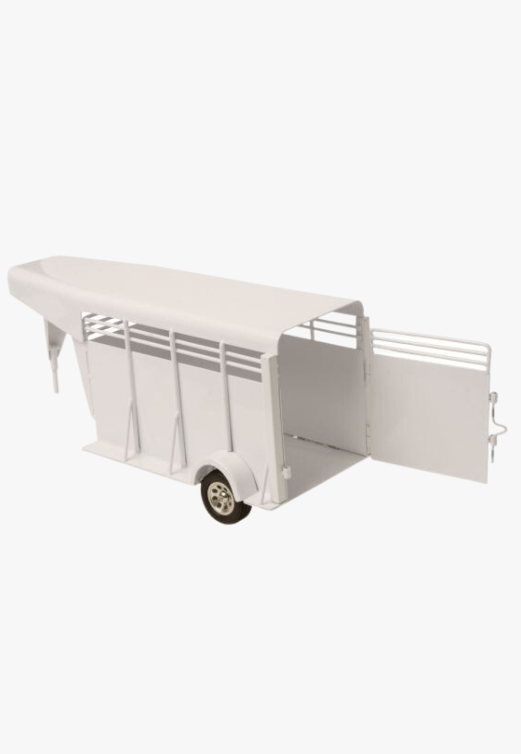 Little Buster Toys TOYS White Little Buster Toys Gooseneck Stock Trailer