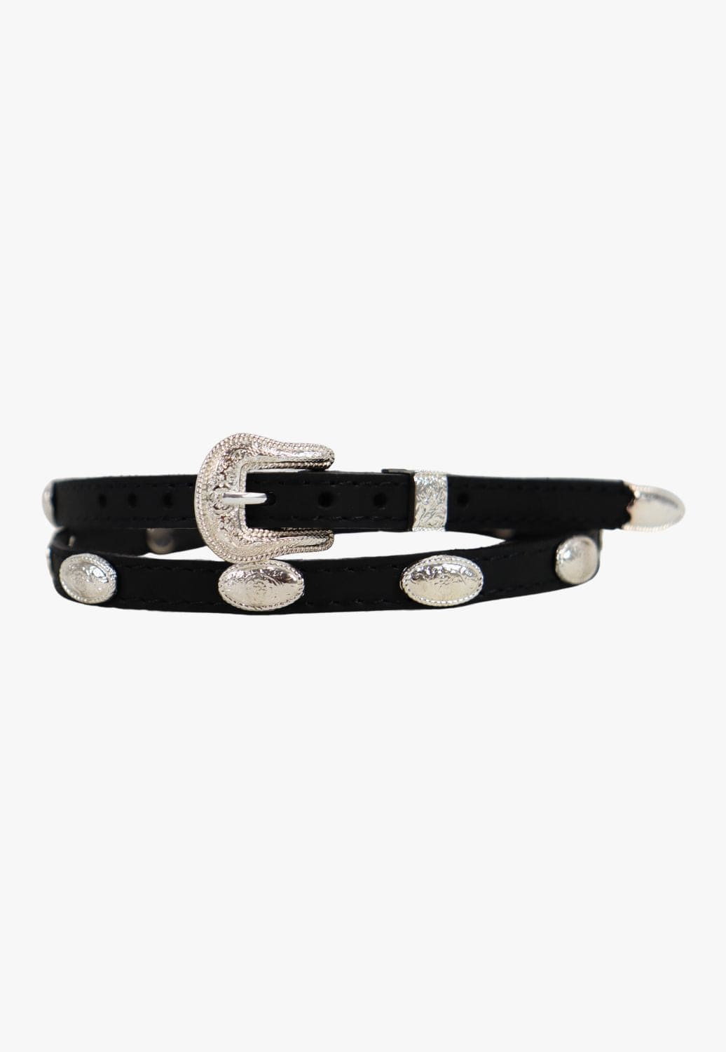 M and F Western ACCESSORIES-Hat Bands Black M and F Western Oval Concho Hatband