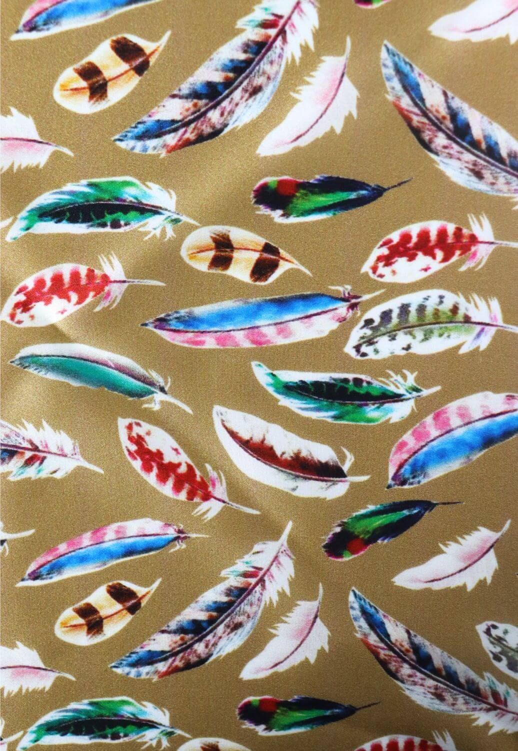 M and F Western ACCESSORIES-Gloves & Scarves Gold M and F Western Womens Feather Wild Rag