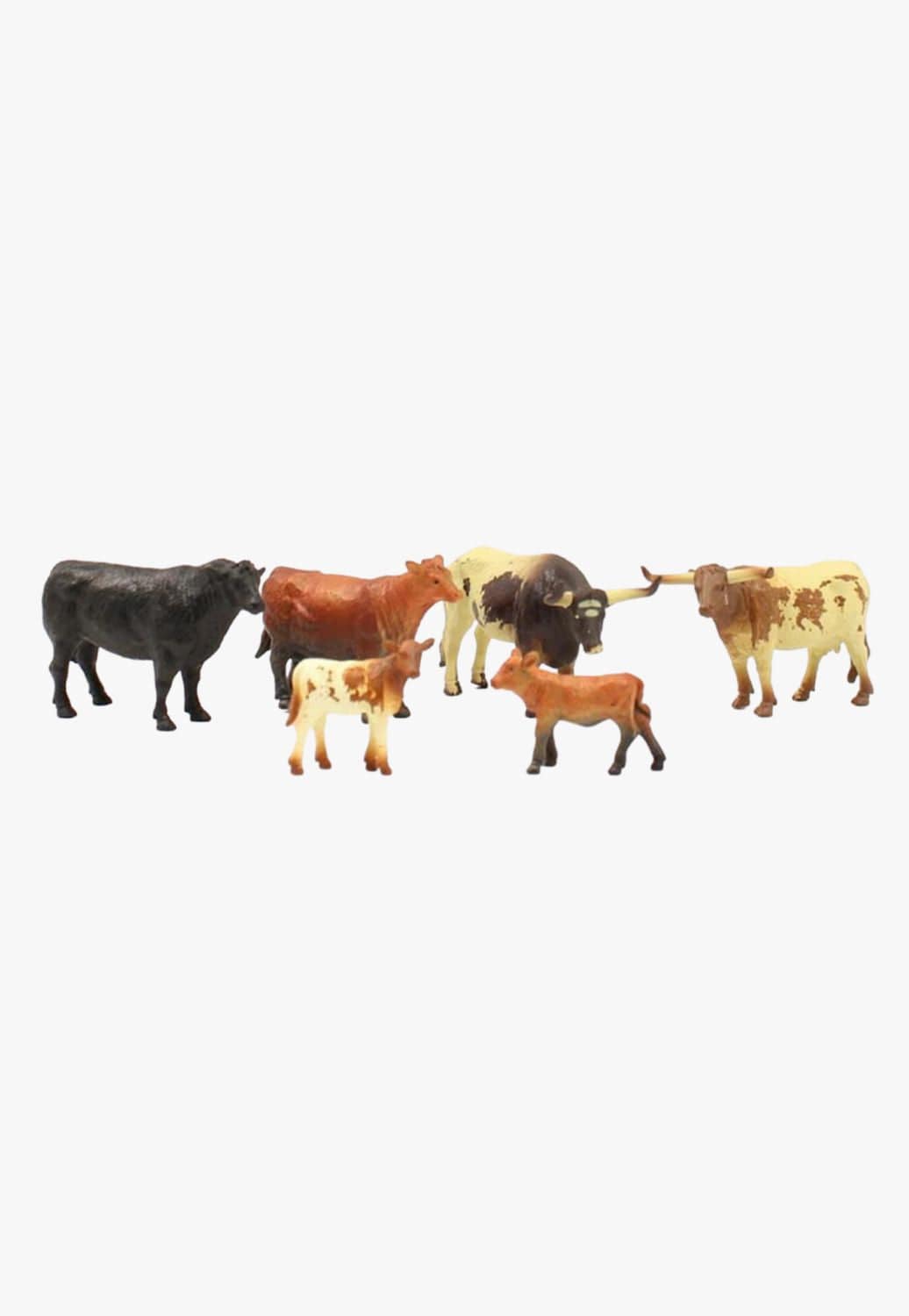 M and F Western TOYS M and F Western 6pc Cow Play Set