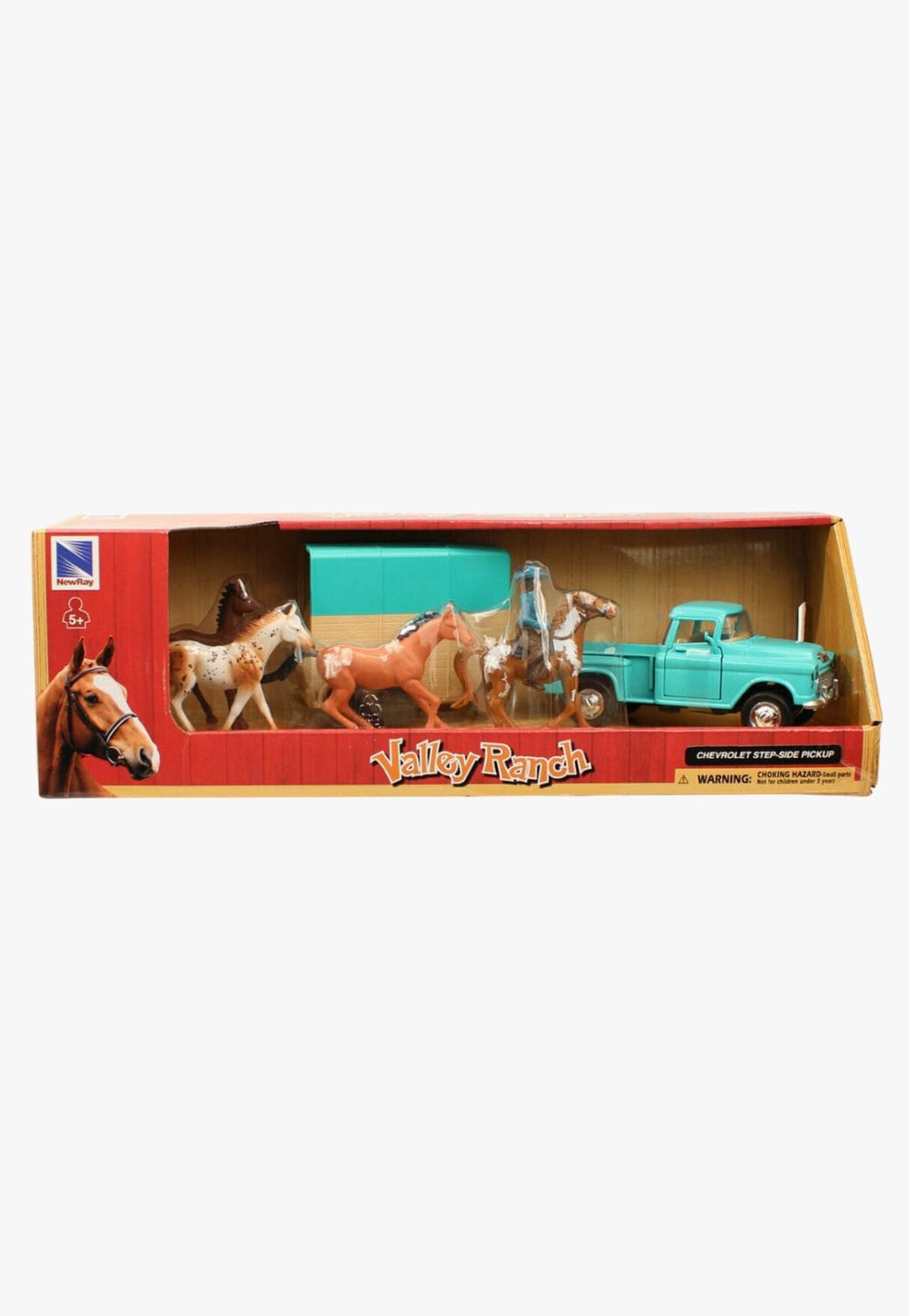 M and F Western TOYS M and F Western Chevy Pickup and Horse Trailer Play Set