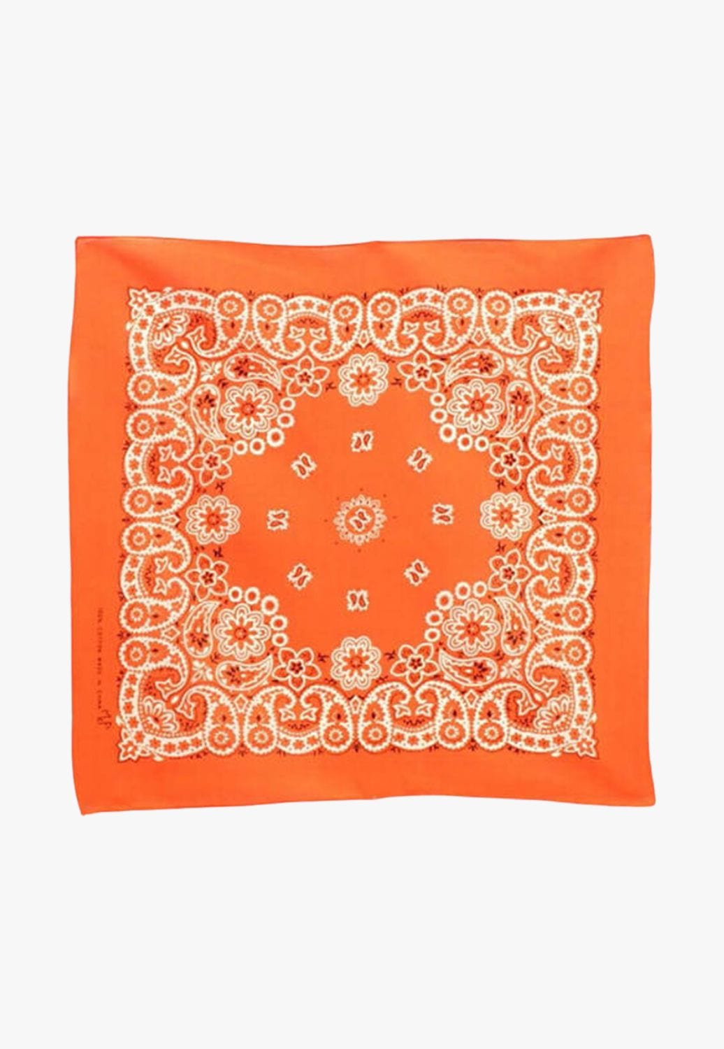 M and F Western ACCESSORIES-General Orange M and F Western Paisley Pattern Bandana