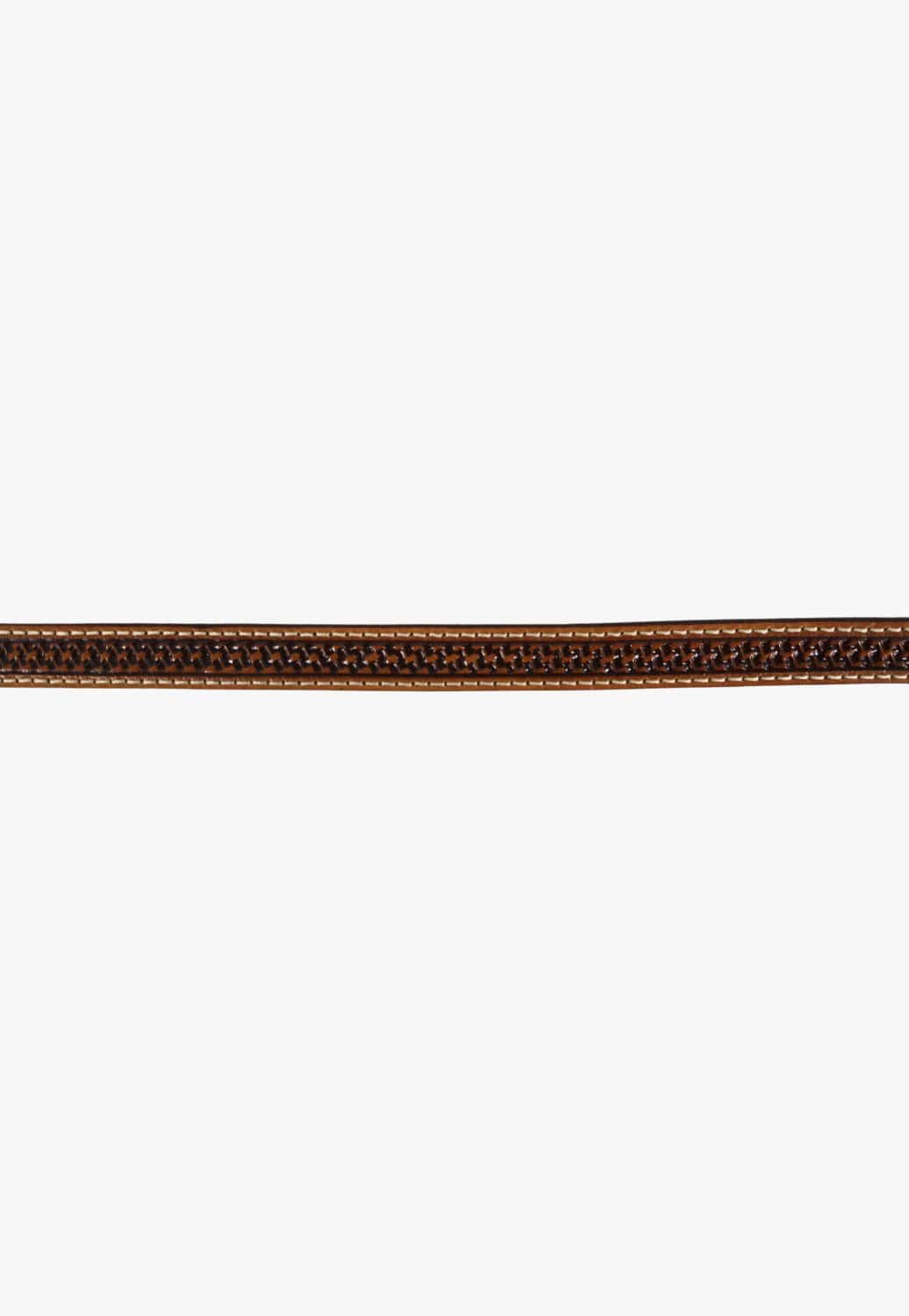 M and F Western ACCESSORIES-Hat Bands Tan M and F Western Tooled Leather Hatband