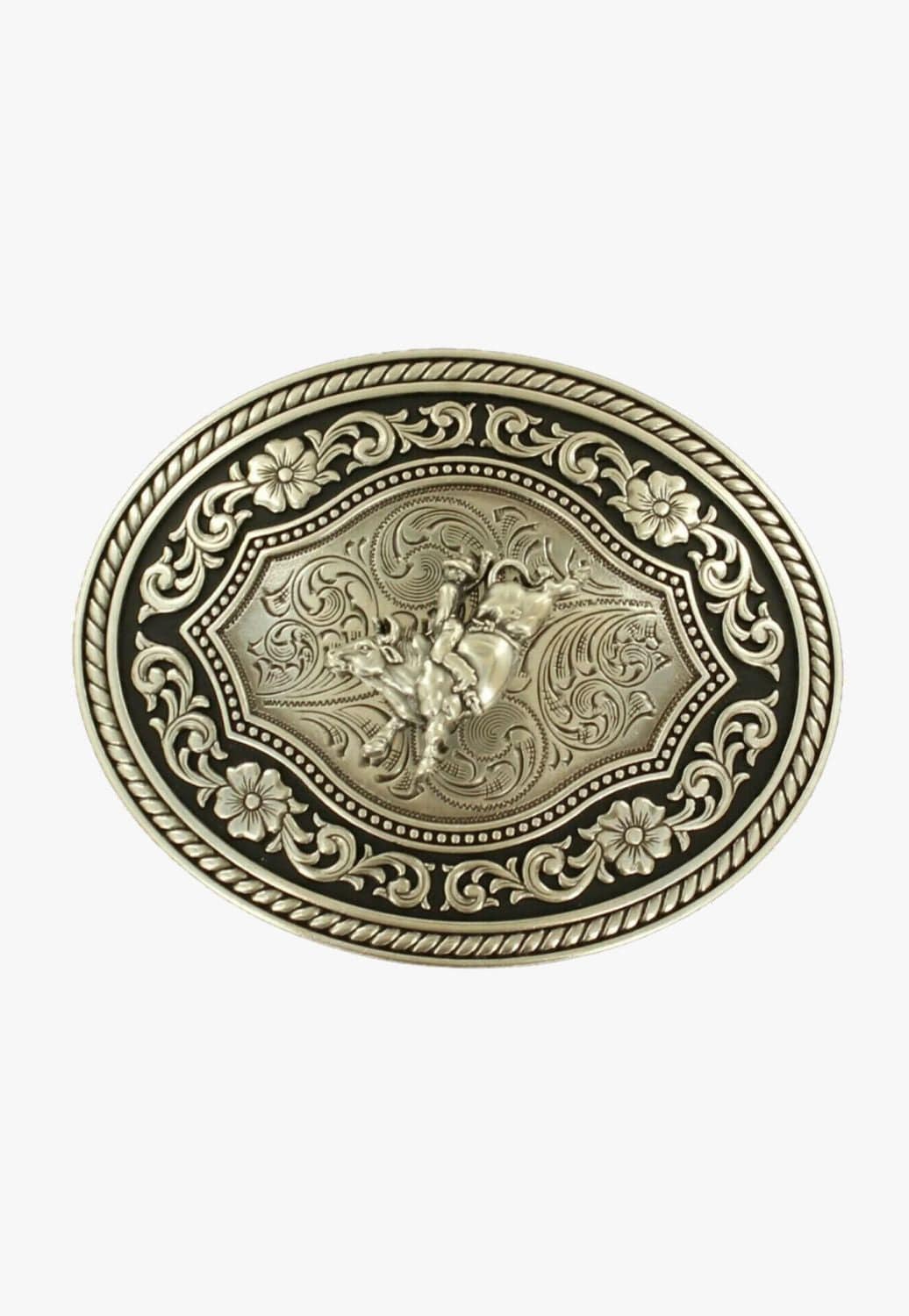 Nocona ACCESSORIES-General Nocona Adults Bull Rider Rope Edge Buckle