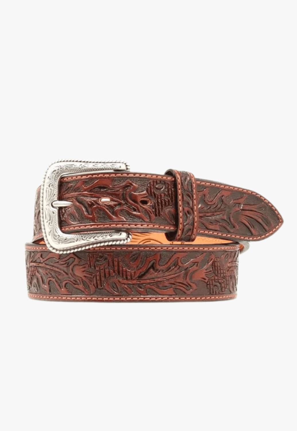 Nocona CLOTHING-Mens Belts & Braces Nocona Mens Tooled Acorn Belt