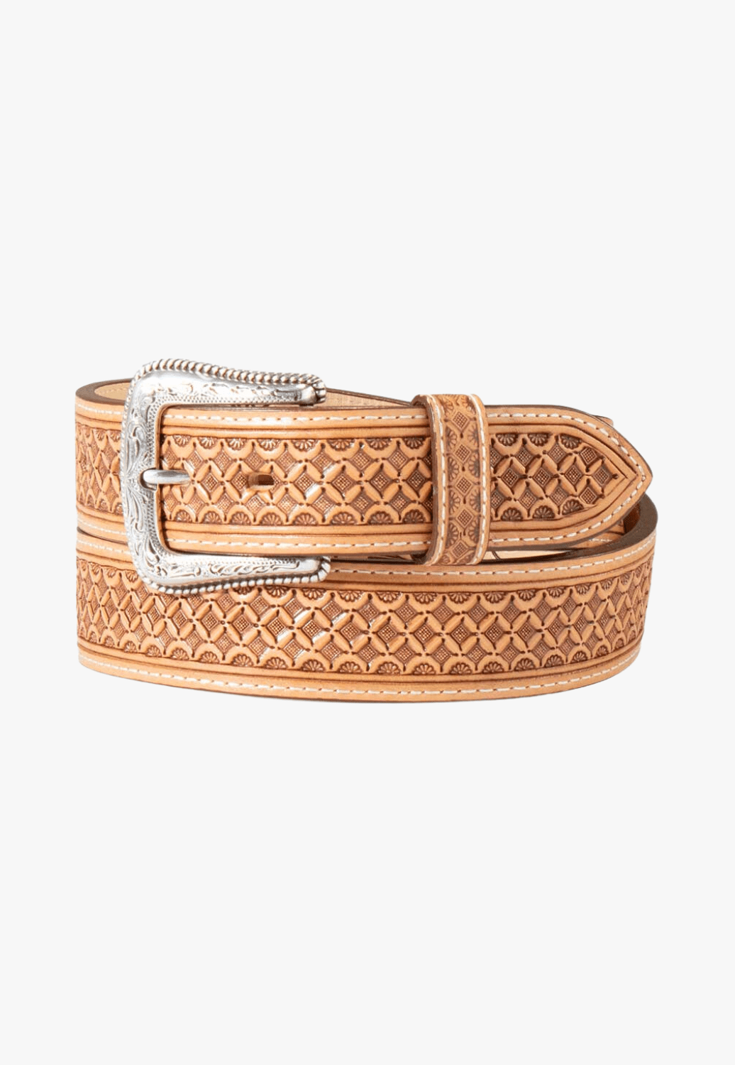 Nocona CLOTHING-Mens Belts & Braces Nocona Mens Tooled Leather Belt
