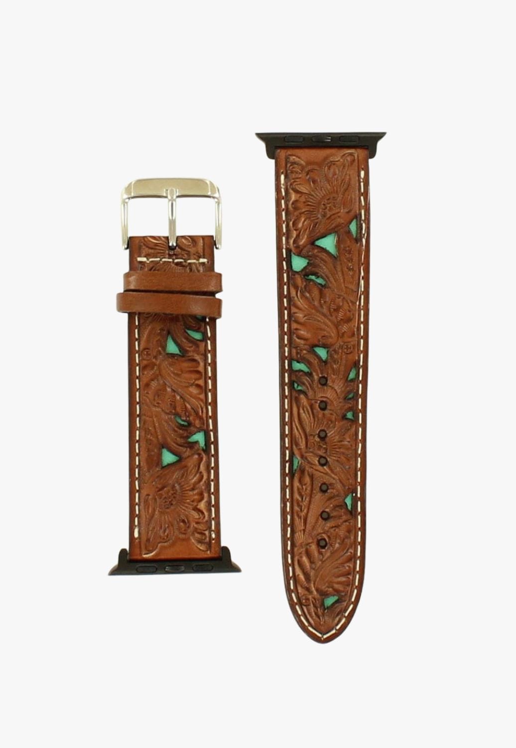 Nocona ACCESSORIES-Watches Nocona Tooled Underlay Apple Watch Band