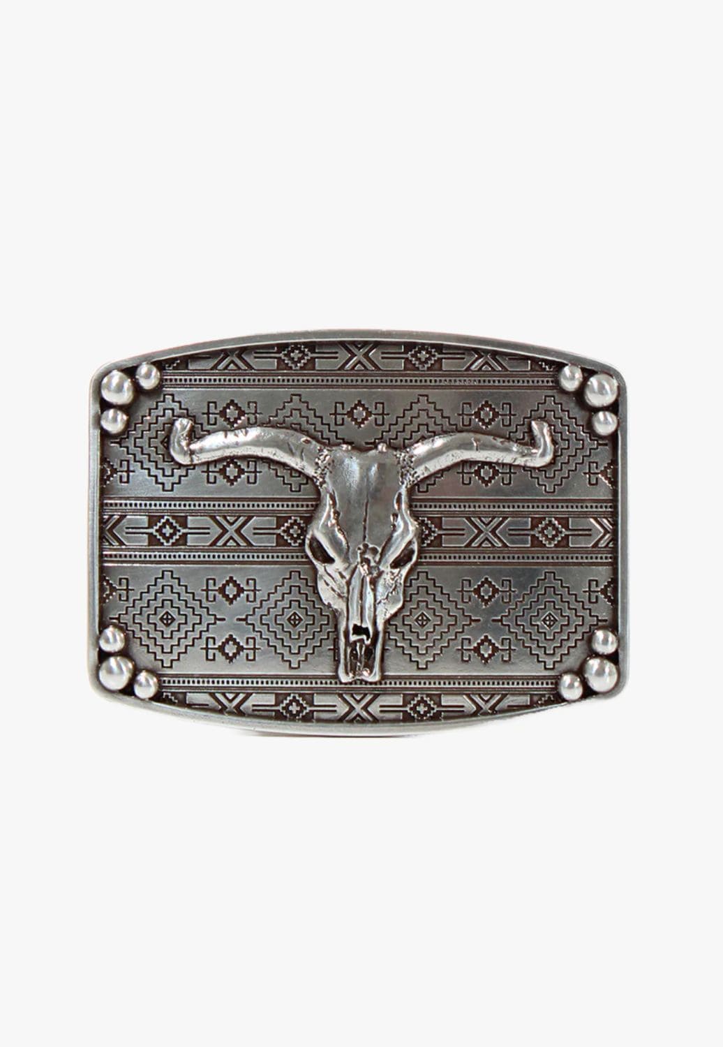 Nocona ACCESSORIES-General Silver Nocona Adults Bull Skull Belt Buckle