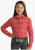 Panhandle CLOTHING-Girls Long Sleeve Shirts Panhandle Girls Arrow Print Snap Long Sleeve Shirt