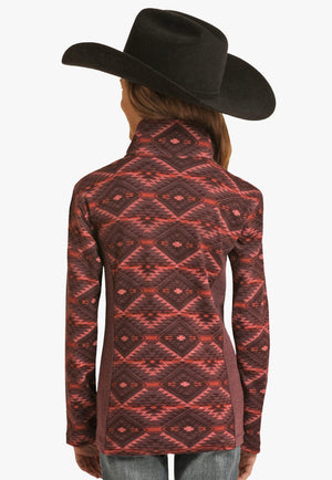 Panhandle CLOTHING-Boys Pullovers Panhandle Kids Aztec Knit Quarter Zip Pullover
