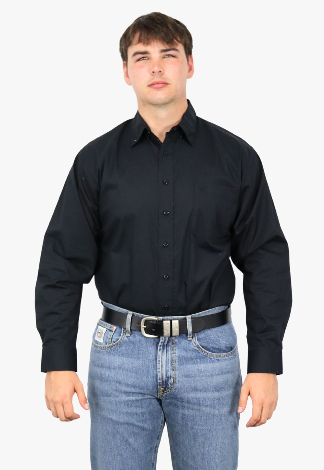 Panhandle CLOTHING-Mens Long Sleeve Shirts Panhandle Mens Solid Long Sleeve Shirt