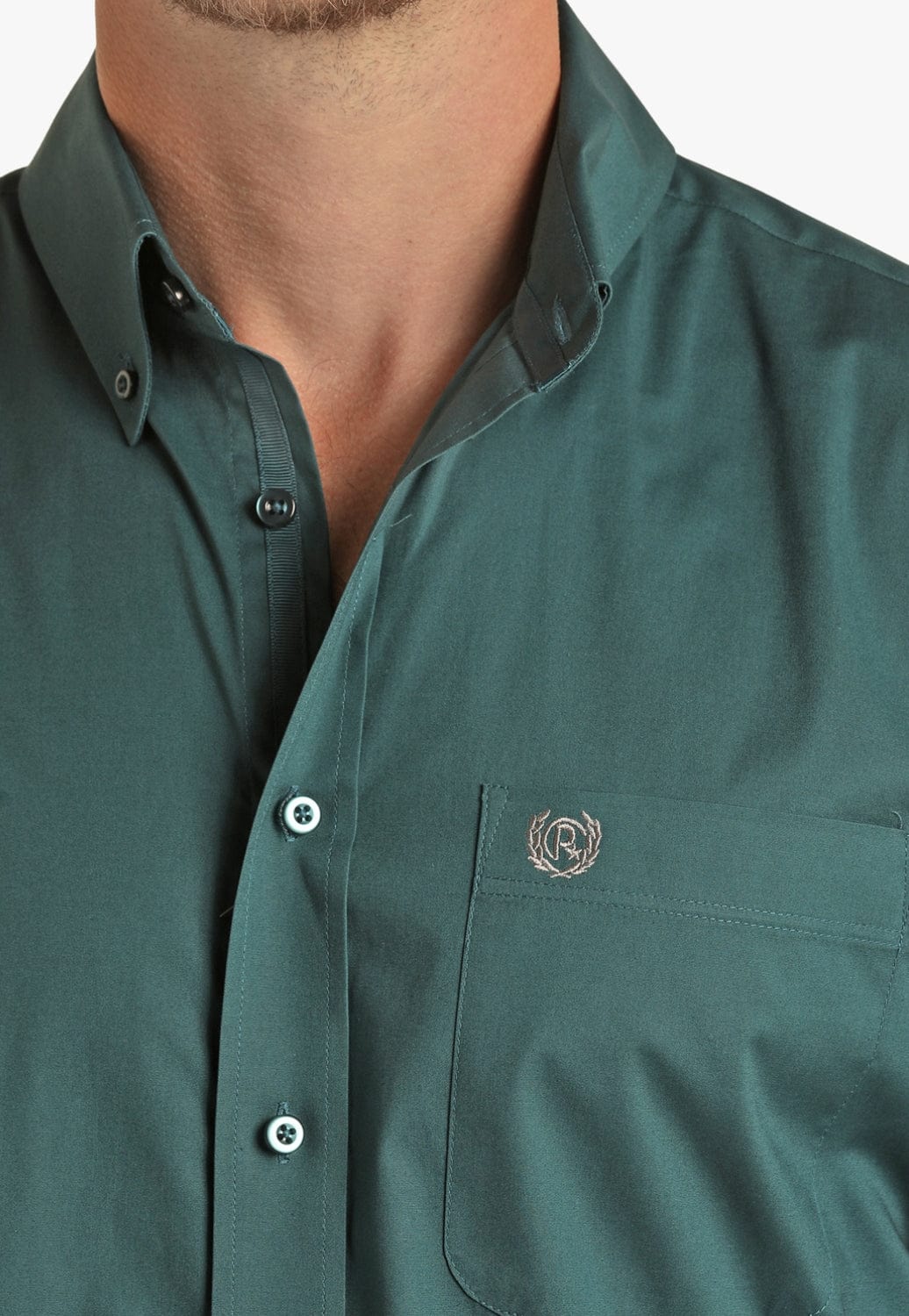 Panhandle CLOTHING-Mens Long Sleeve Shirts Panhandle Mens Solid Stretch Poplin Long Sleeve Shirt