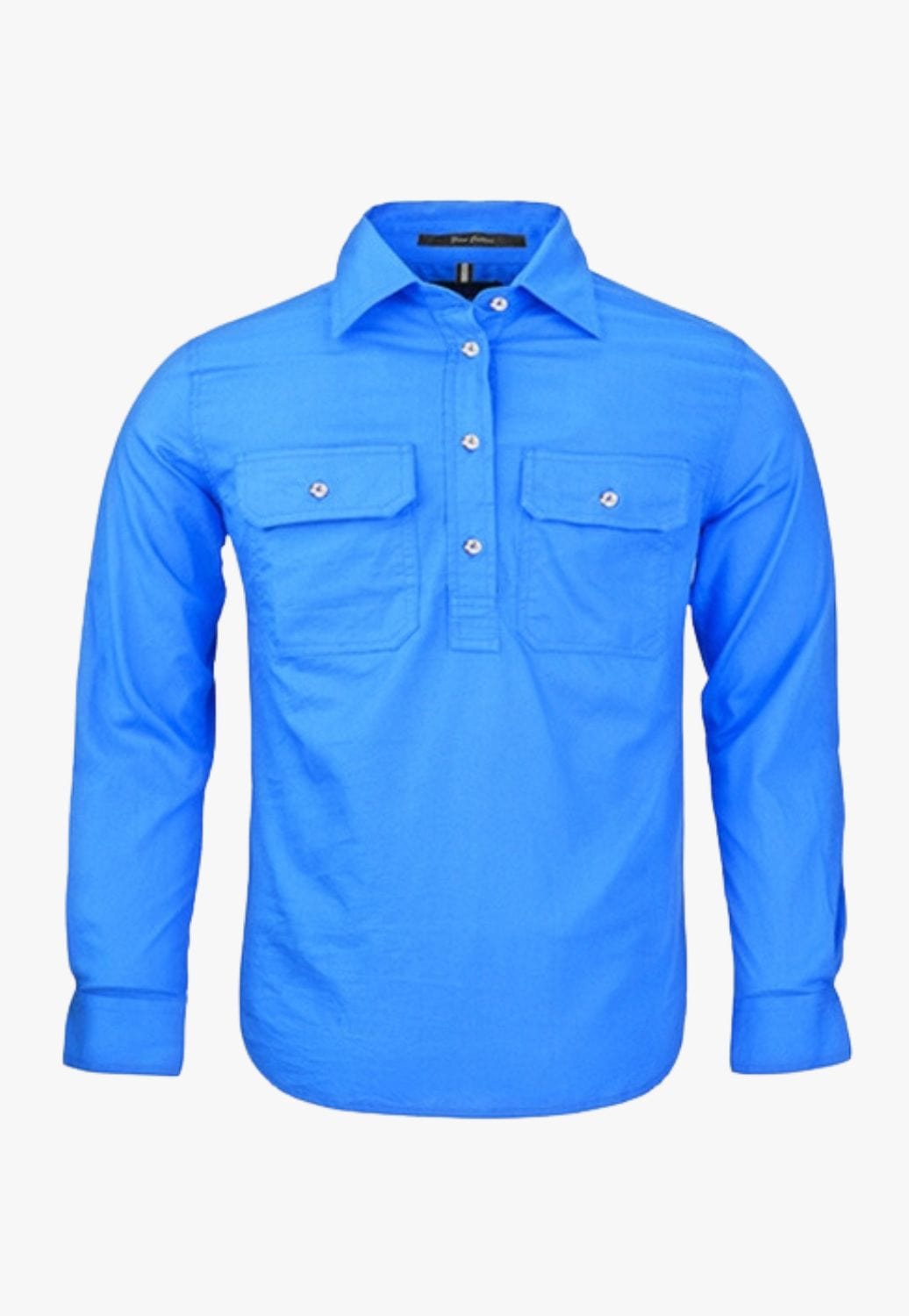 Pilbara CLOTHING-Boys Long Sleeve Shirts Pilbara Kids Closed Front Work Shirt RM400CF