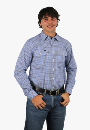 Pilbara CLOTHING-Mens Long Sleeve Shirts Pilbara Mens Check Long Sleeve Shirt