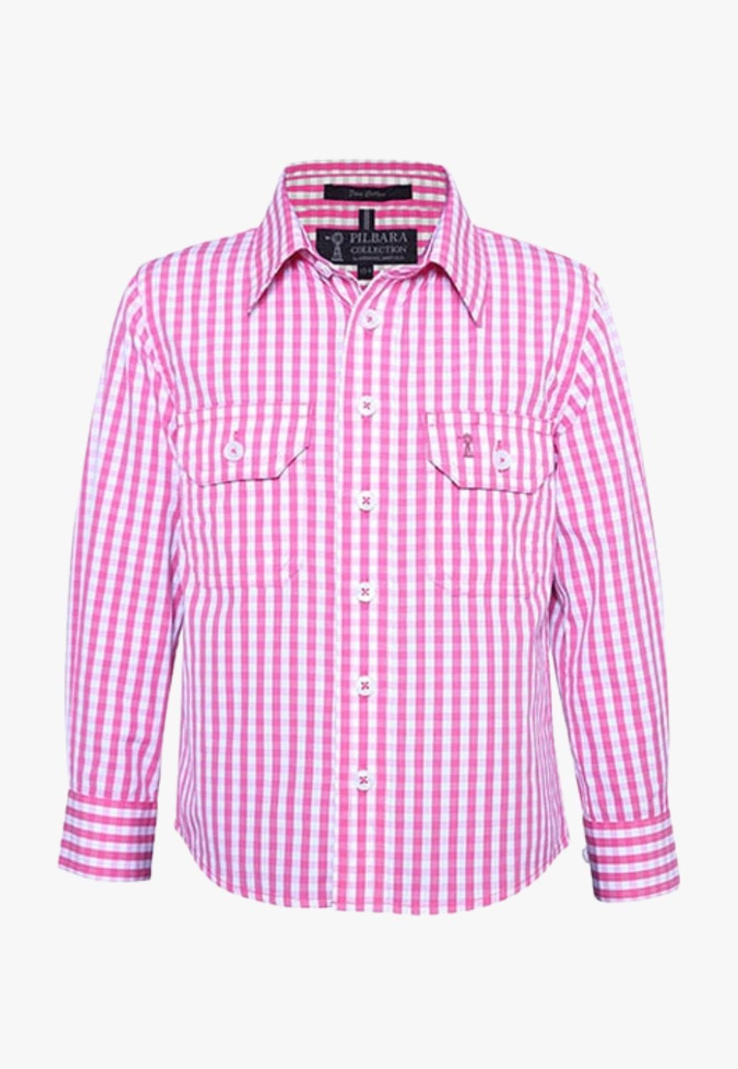 Pilbara CLOTHING-Boys Long Sleeve Shirts Ritemate Kids Long Sleeve Check Shirt