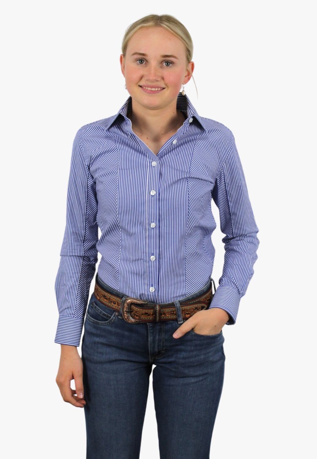 Pilbara CLOTHING-Womens Long Sleeve Shirts Ritemate Ladies Classic Fit Long Sleeve Shirt