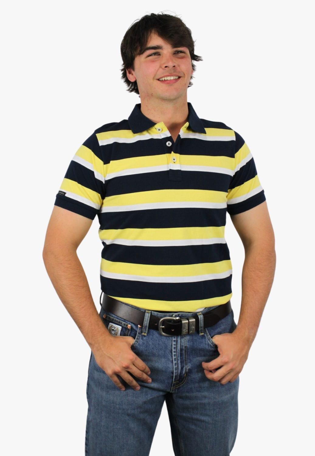 Pilbara CLOTHING-MensPolos Ritemate Mens Stripe Polo