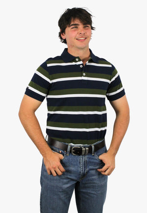 Pilbara CLOTHING-MensPolos Ritemate Mens Stripe Polo