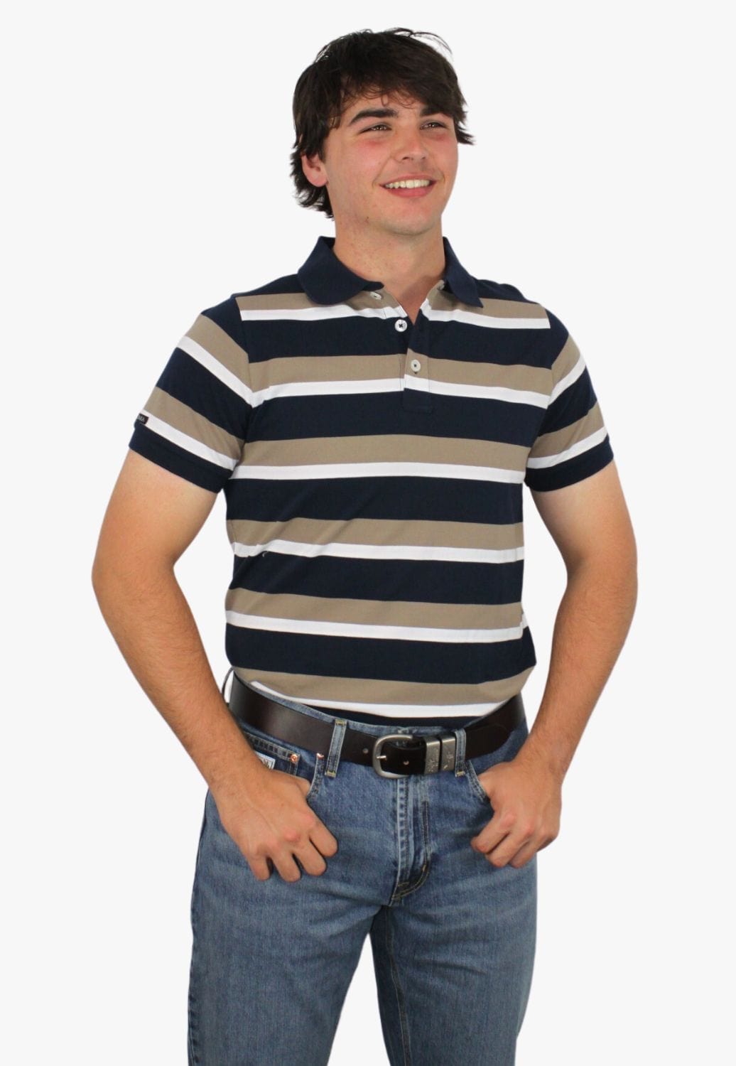 Pilbara CLOTHING-MensPolos Ritemate Mens Stripe Polo