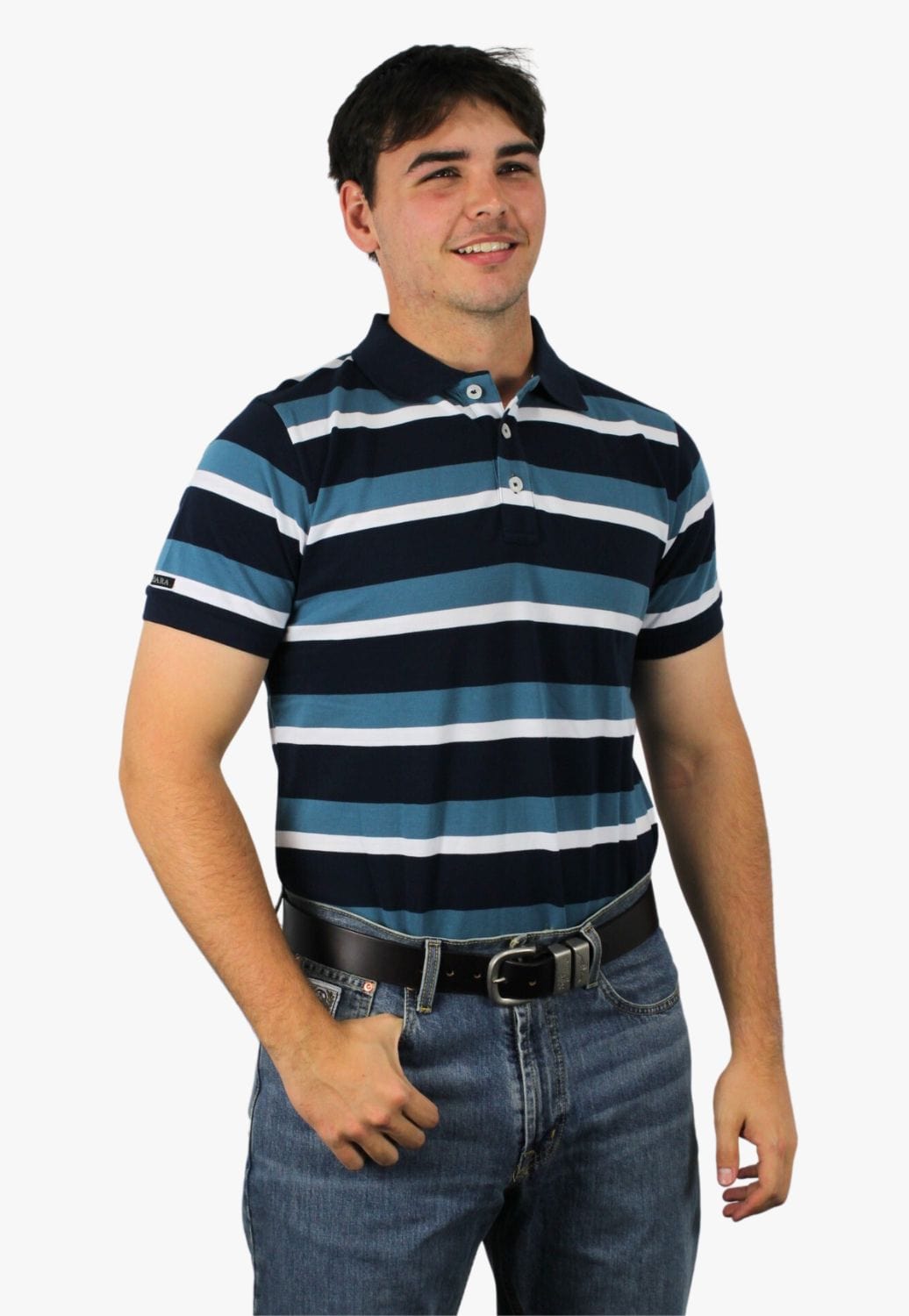 Pilbara CLOTHING-MensPolos Ritemate Mens Stripe Polo
