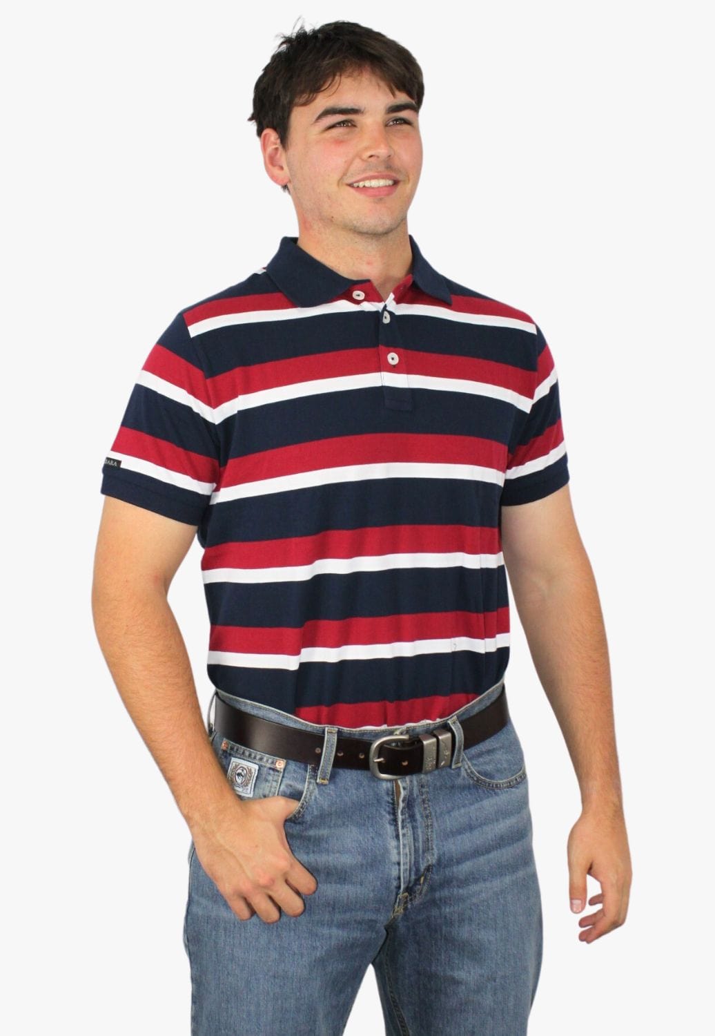 Pilbara CLOTHING-MensPolos Ritemate Mens Stripe Polo