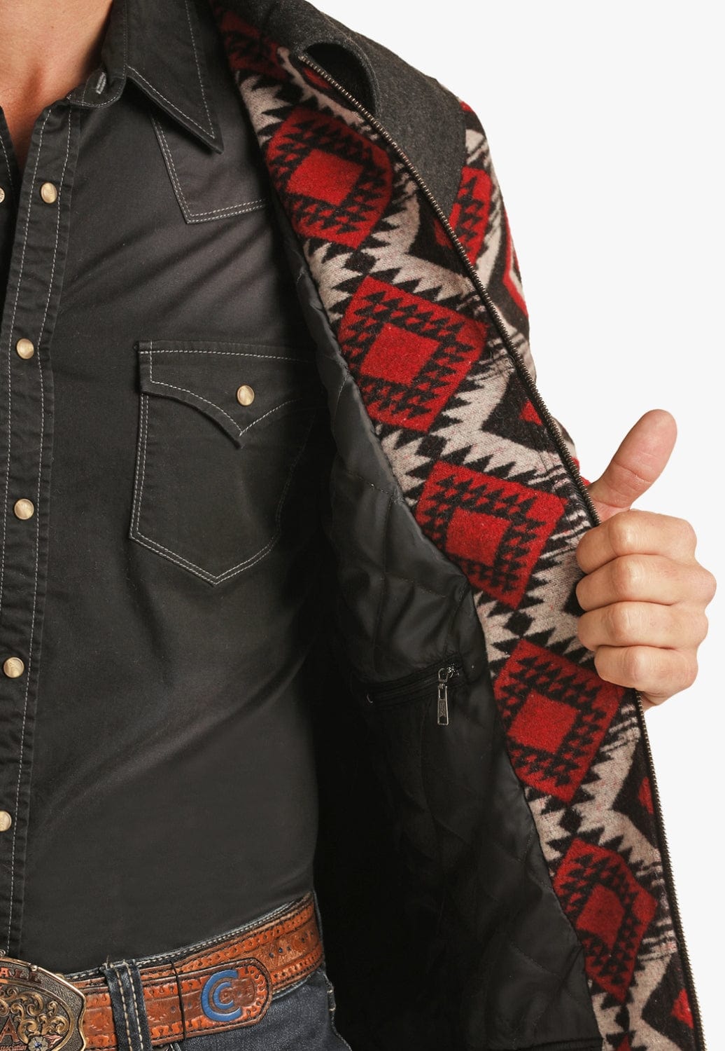 Powder River CLOTHING-Mens Jackets Powder River Mens Wool Aztec Jacket