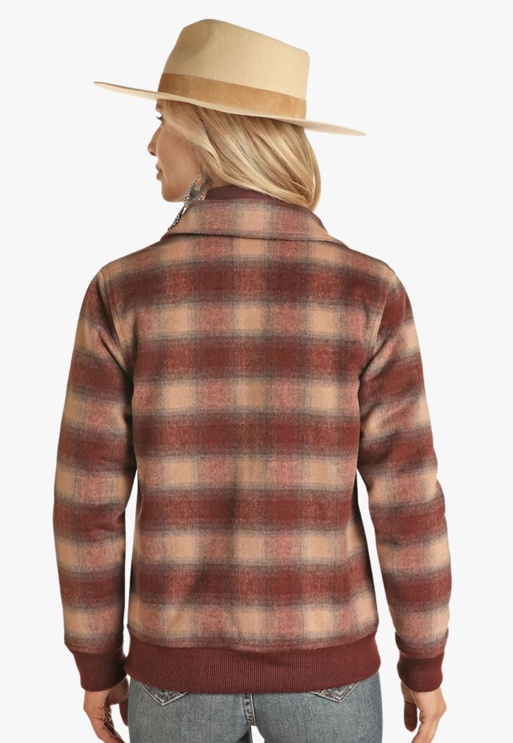 Powder River CLOTHING-Womens Jackets Powder River Womens Plaid Wool Jacket