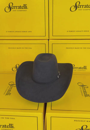 Serratelli 8X J Crown Felt Hat