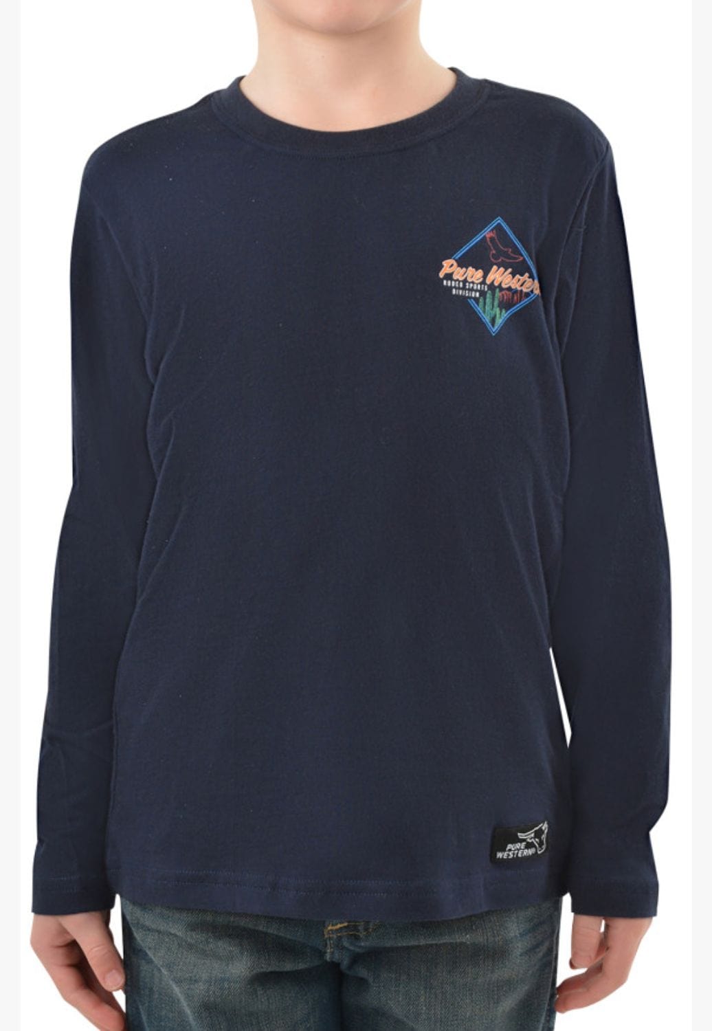 Pure Western CLOTHING-Boys Long Sleeve Shirts Pure Western Boys Long Sleeve T-Shirt