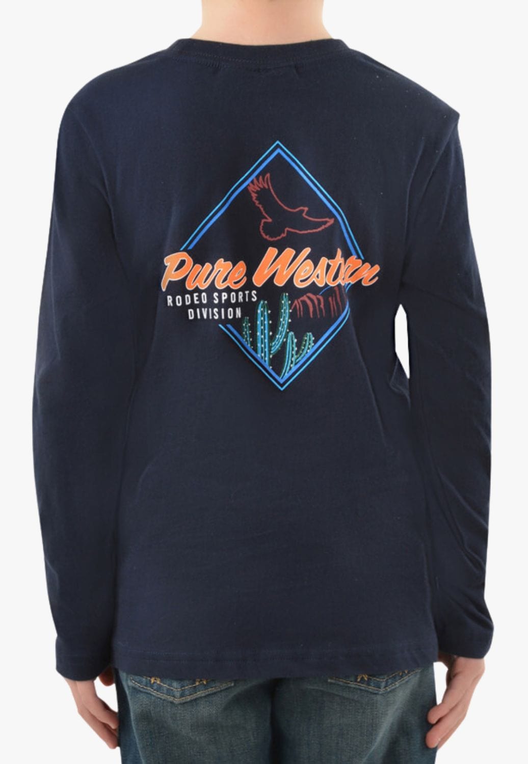 Pure Western CLOTHING-Boys Long Sleeve Shirts Pure Western Boys Long Sleeve T-Shirt