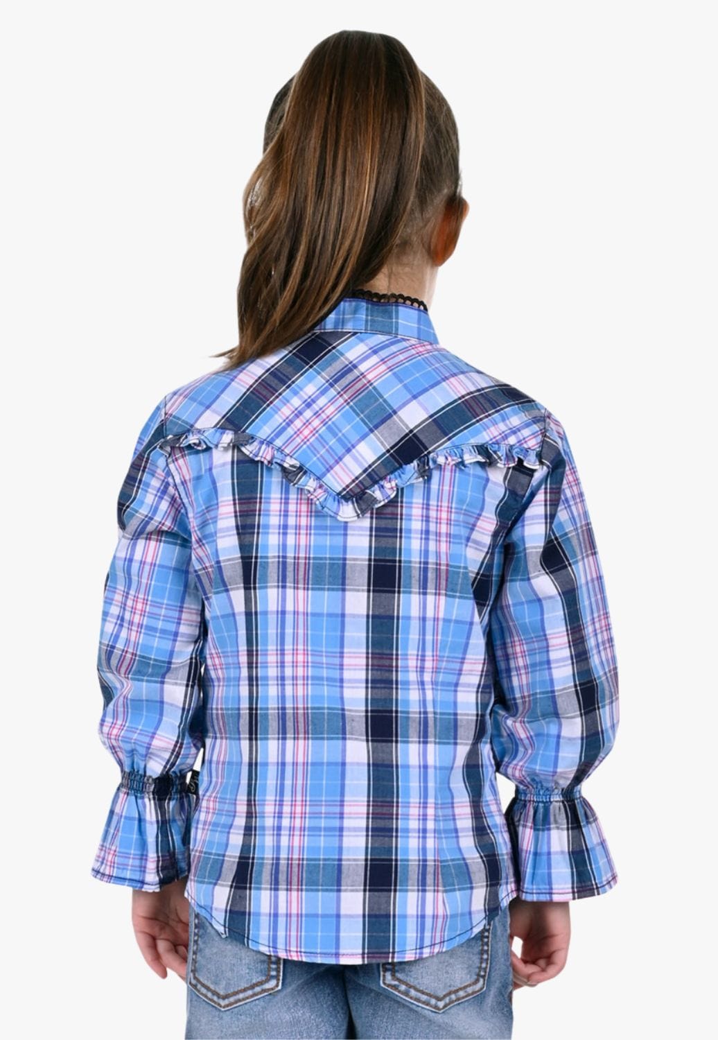 Pure Western CLOTHING-Girls Long Sleeve Shirts Pure Western Girls Shilod Long Sleeve Shirt