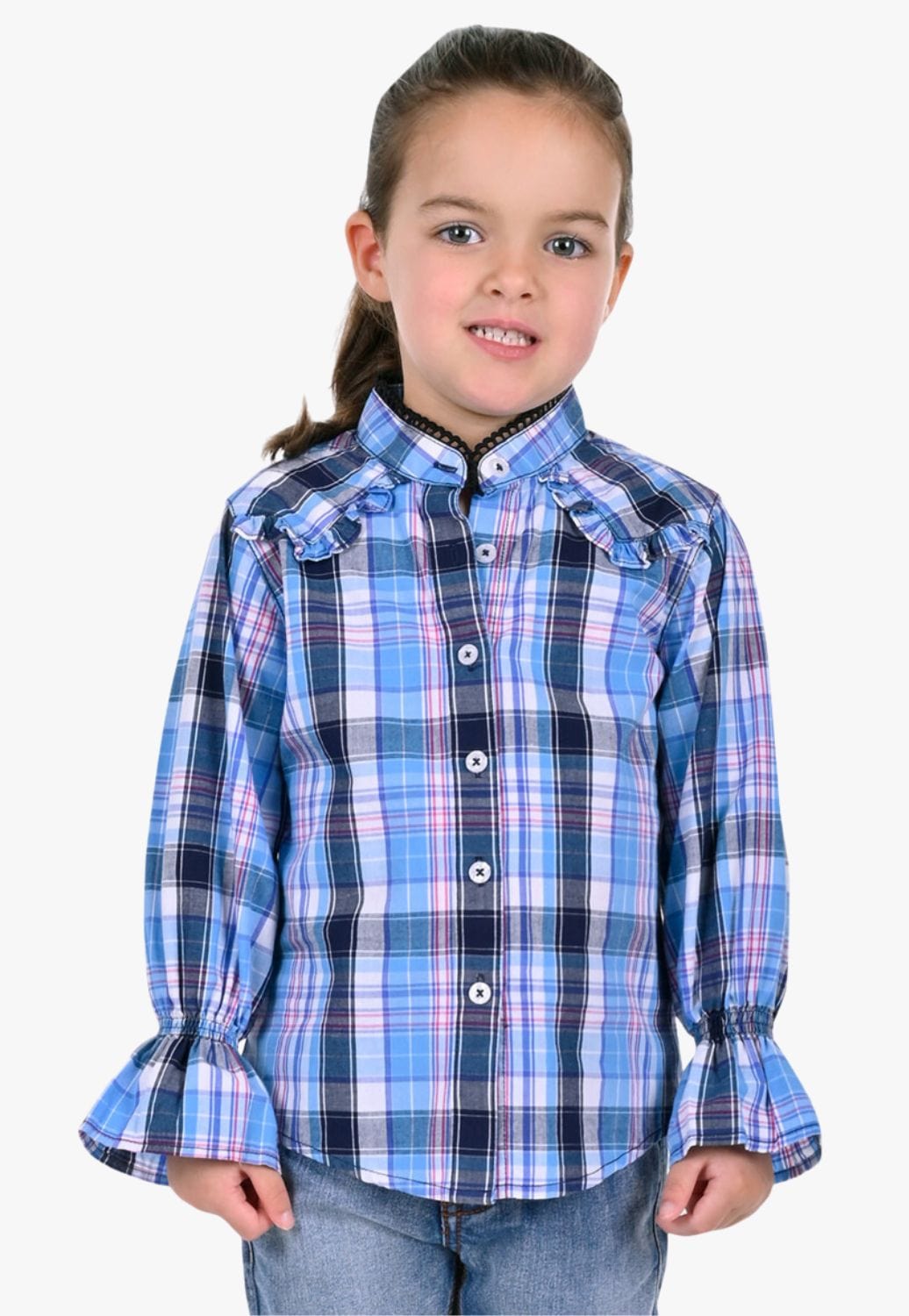 Pure Western CLOTHING-Girls Long Sleeve Shirts Pure Western Girls Shilod Long Sleeve Shirt