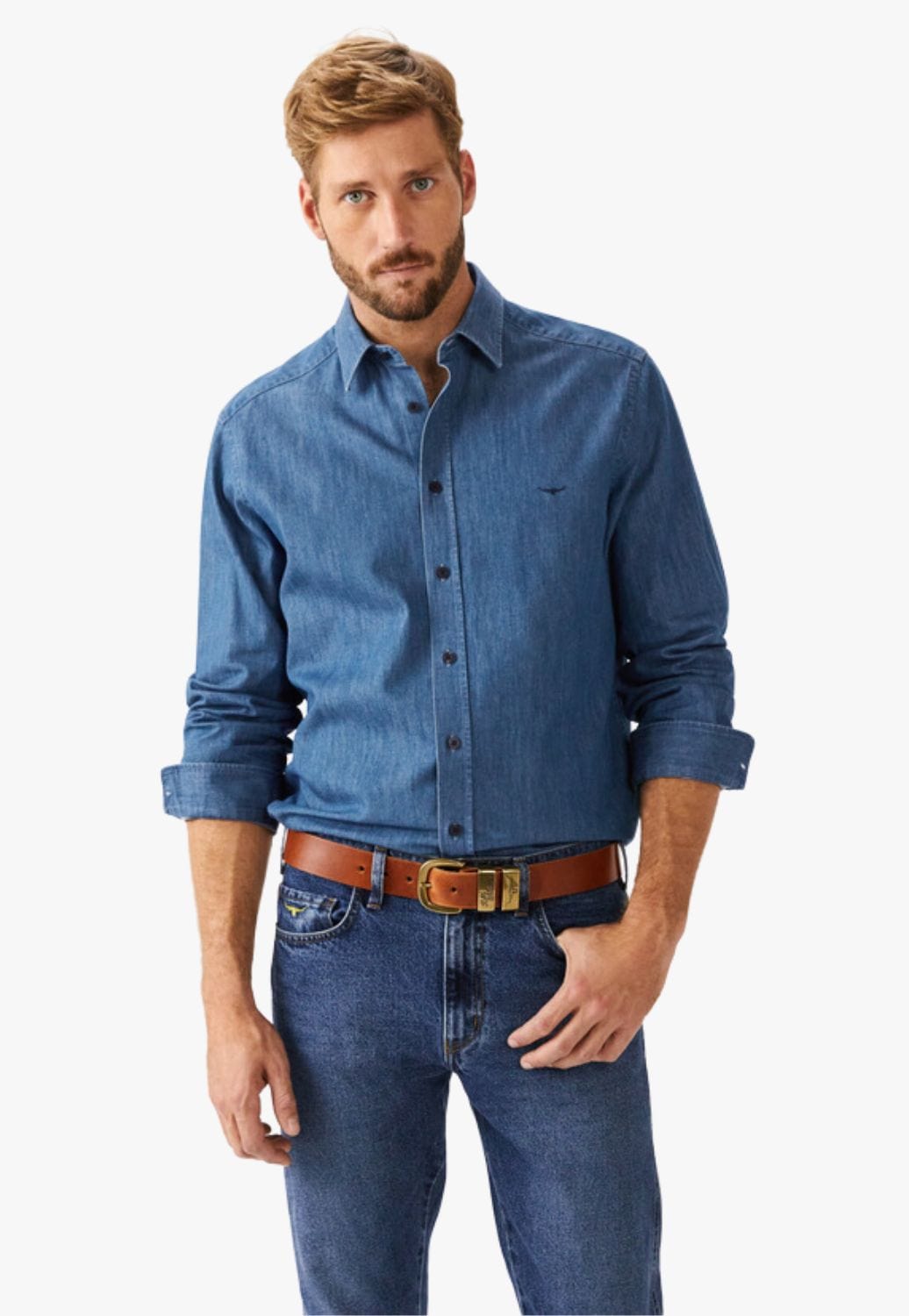 R.M. Williams CLOTHING-Mens Long Sleeve Shirts R.M. Williams Mens Cadell Long Sleeve Shirt
