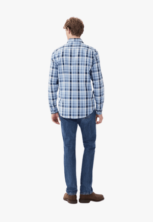 R.M. Williams CLOTHING-Mens Long Sleeve Shirts R.M. Williams Mens Collins Long Sleeve Shirt